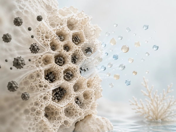 Zeolith-Klinoptilolith – natürliche Entgiftung und Schutz für den Darm Kristallstruktur von Zeolith-Klinoptilolith zur natürlichen Entgiftung im Darm