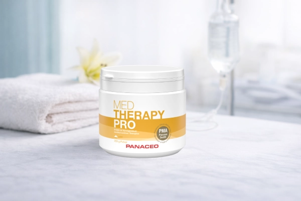 MED THERAPY-PRO von PANACEO – Natürliches Medizinprodukt mit PMA-Zeolith zur besseren Verträglichkeit von Chemotherapie Produktabbildung PANACEO MED THERAPY-PRO – Pulver zur Unterstützung bei Chemotherapie mit PMA-Zeolith