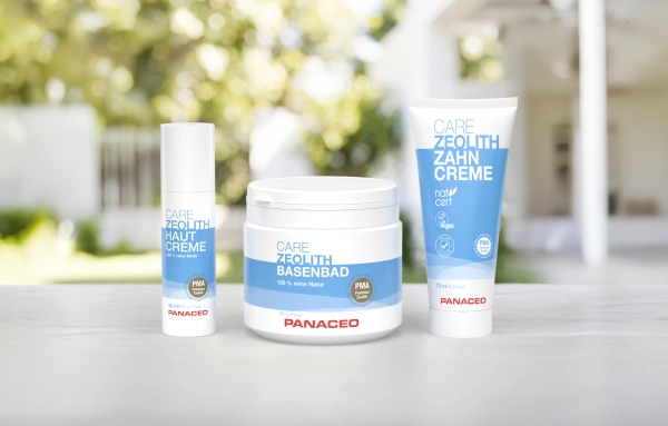PANACEO CARE – NATRUE-zertifizierte Naturkosmetik mit Zeolith, vegan und ohne Mikroplastik PANACEO CARE Naturkosmetik – Zeolith für Haut, Zähne und Wundheilung