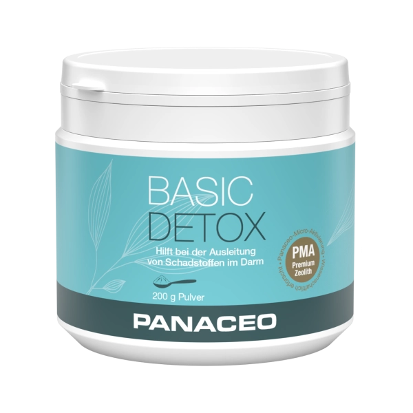 PANACEO BASIC DETOX – täglich entgiften und Darmgesundheit fördern PANACEO BASIC DETOX 200g – Zeolith für tägliche Darmentgiftung